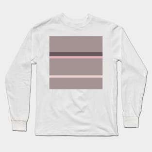 A fabulous medley of Dirty Purple, Grey, Lotion Pink and Pale Chestnut stripes. Long Sleeve T-Shirt